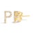 Expertly crafted to symbolize individuality and grace, this exquisite "P" initial stud earring is fashioned from radiant...
