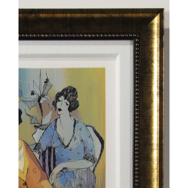 Itzchak Tarkay, Sophia Relaxes at the Cafe, Circa 1990 For Sale - Image 10 of 11