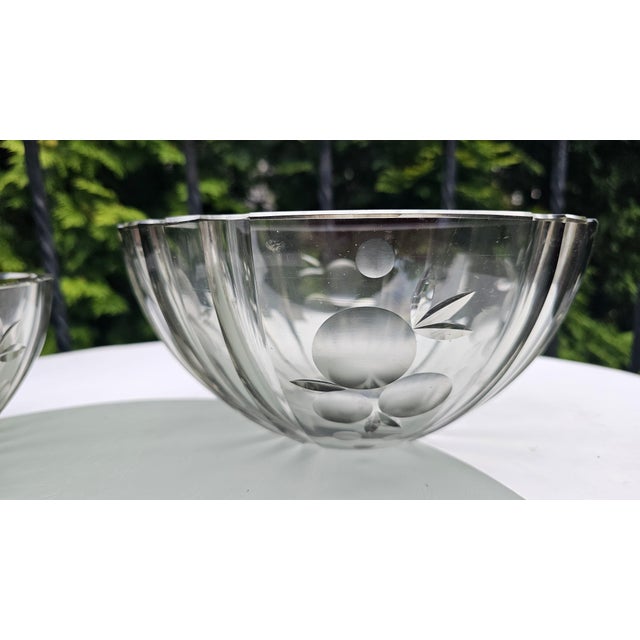 Art Deco Glass Serving Dishes from Hadeland Glassworks, 1930s, Set of 2 For Sale - Image 4 of 8