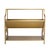 Keats Library 2-Tier 36"W Bookcase, Gold For Sale - Image 9 of 9