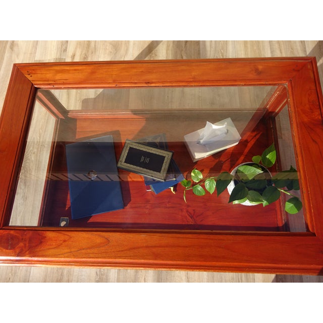 Wood Display Cabinet with Exotic Wood Structure For Sale - Image 7 of 18