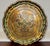 Elegant vintage Florentine tray, handcrafted in Italy and finished in a rich gilt tone with soft green accents. This round...