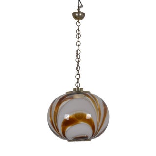 Glass Pendant Lamp, 1970 For Sale