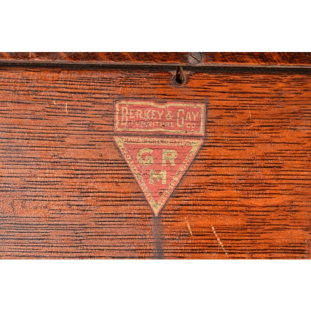 Berkey & Gay Antique Victorian Carved Oak Bookcase or Display Cabinet, Circa 1890s For Sale - Image 15 of 16