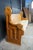 2 Antique Gothic Revival Quartersawn Oak Carved Church Pews Deacon Bench Pair For Sale - Image 4 of 18