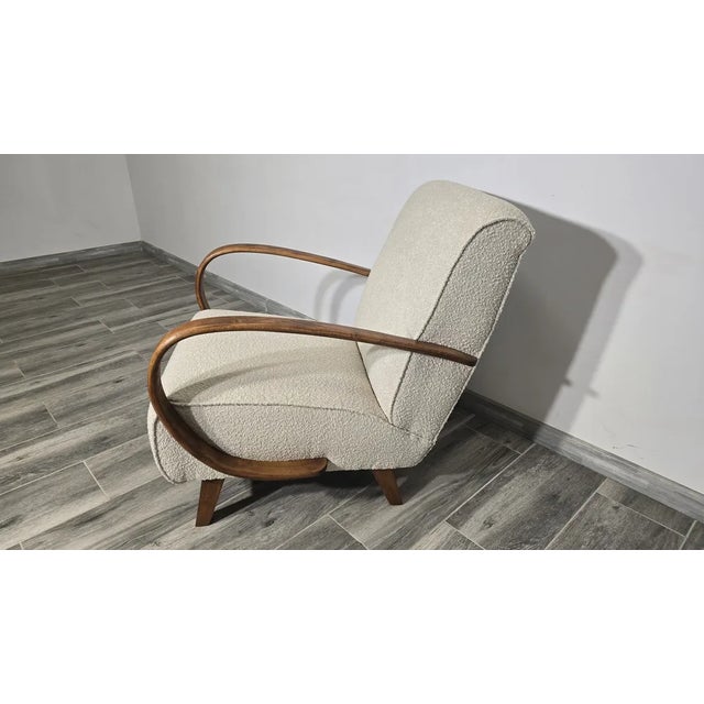 Art Deco Lounge Chair by Jindrich Halabala, 1940s For Sale - Image 9 of 12