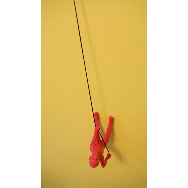 2020s Pink Climbing Man Wall Art For Sale - Image 5 of 5