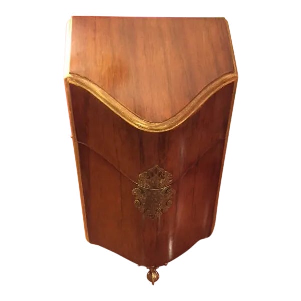 Wood & Brass Letter Box For Sale