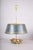 Brass Bouillotte Candle Lamp with Green Tole Shade and Paw Feet, 1950s For Sale - Image 11 of 11