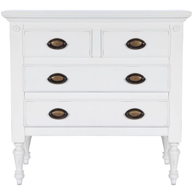 Edgewater White 4 Drawer Chest Chairish