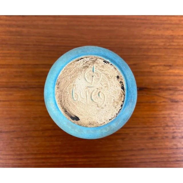 Blue Mid-Century German Minimalist Studio Pottery Vase by Lu and Gerd Grove, 1964 For Sale - Image 8 of 13