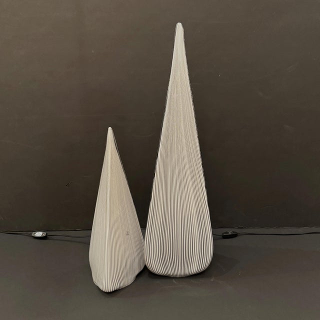 1970s Pair of Italian Art Glass table Lamps For Sale In New York - Image 6 of 18