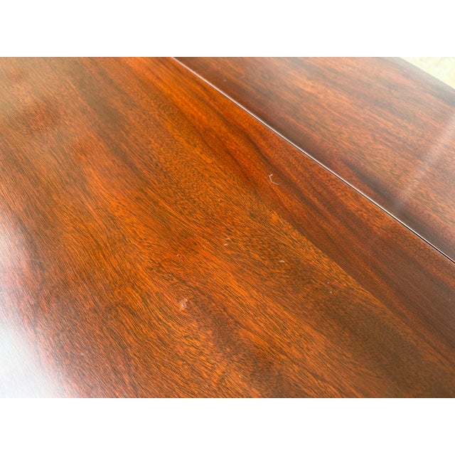 1970s Henkel Harris Solid Mahogany Drop-Side Coffee Table For Sale - Image 17 of 17