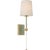 Pistachio Julie Neill for Visual Comfort Signature Lucia 21" Cordless Sconce in Celadon and Crystal with Linen Shade For Sale - Image 8 of 14