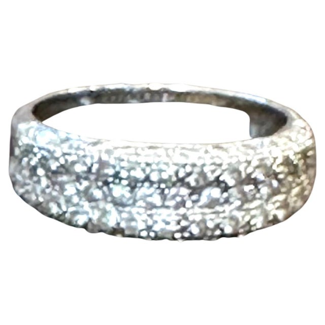 0.65 Carat Diamond Cocktail 18 Karat White Gold Ring/ Half Band For Sale - Image 18 of 18