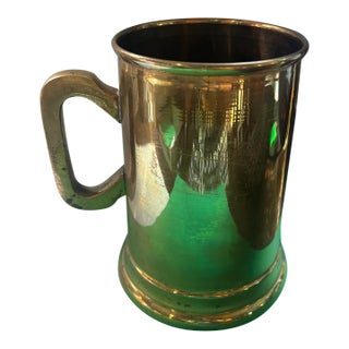 Large Brass Vintage Decorative Beer Stein For Sale
