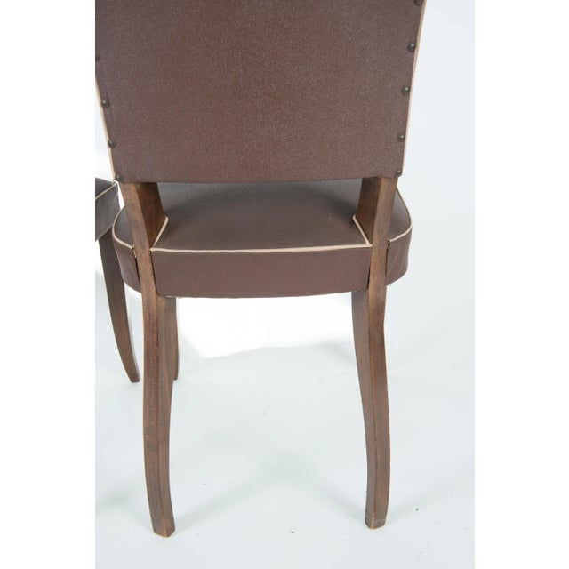 1950s Vintage French Brown Dining Chairs - Set of 4 For Sale - Image 9 of 13