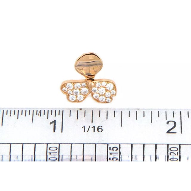 Tiffany & Co. Diamond 18k Rose Gold Paper Flower Stud Earrings, 2 Pieces For Sale In Miami - Image 6 of 6