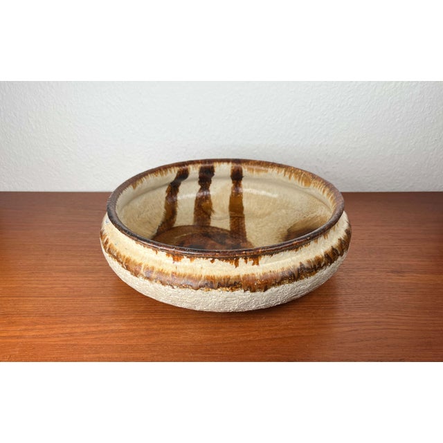 Large Mid-Century Modern Danish Studio Pottery Bowl by Aksel Larsen for Axella, 1960s For Sale - Image 9 of 16