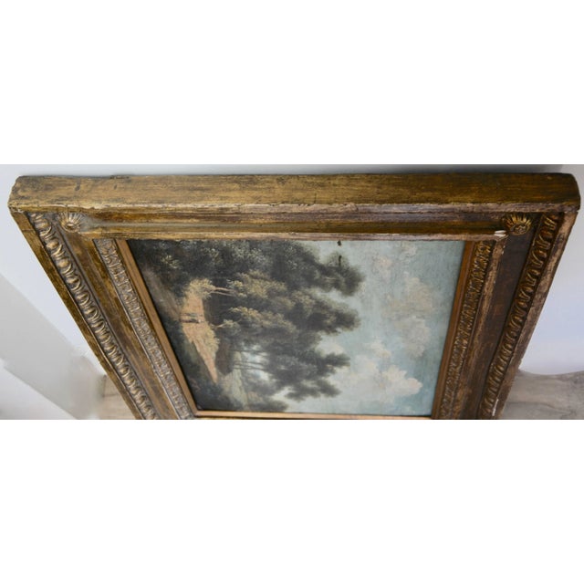 Wood Mid-19th Century Landscape Oil on Wood Trees in the Woods by John Kensett For Sale - Image 7 of 10