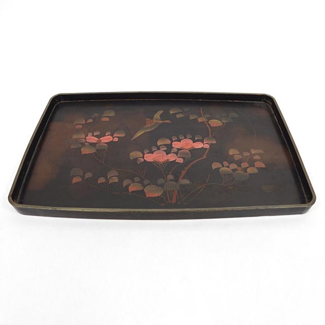 Brown 20th Century Oriental Tray Table on a Bamboo Stand For Sale - Image 8 of 9