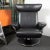 2000 - 2009 "Jazz" Adjustable Leather Recliner and Ottoman Set by Ekornes For Sale - Image 5 of 10