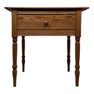 19th Century English Victorian Pitch Pine Side Table For Sale