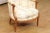 Cream French Louis XVI Period Late 18th Century Walnut Bergère Chair with Curving Back For Sale - Image 8 of 12