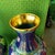 Pair of Vintage Cloisonné Enamel Vases – Phoenix & Peony Motif, Sapphire Blue Ground For Sale In Los Angeles - Image 6 of 10