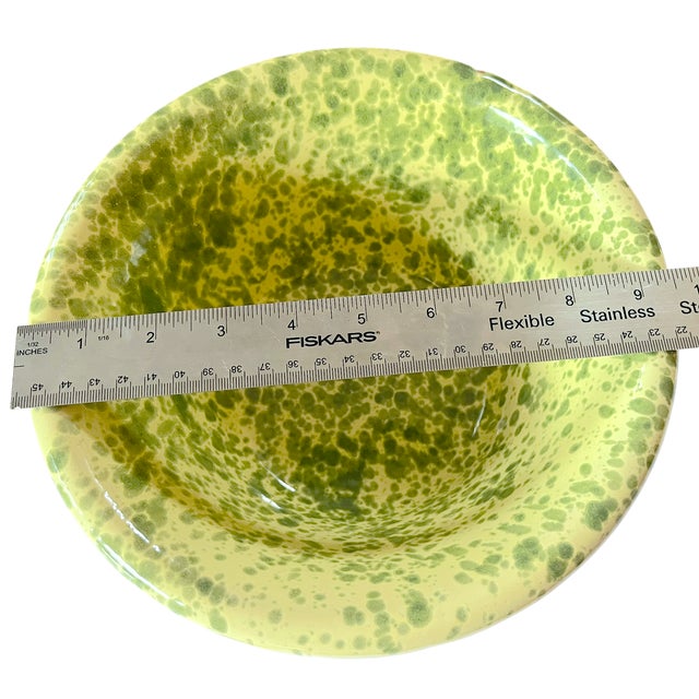Ceramic Italian Puglian Terracotta Passata Bowl “Schizzato” Splatterware Bowl in the Style of Cabana For Sale - Image 7 of 8