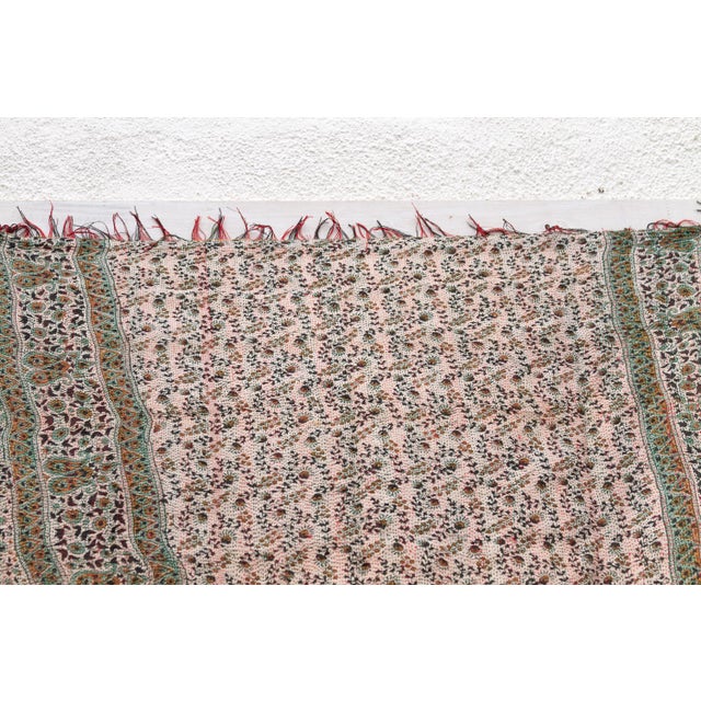 Saffron Saffron Silk Kantha Reversible Throw For Sale - Image 8 of 10