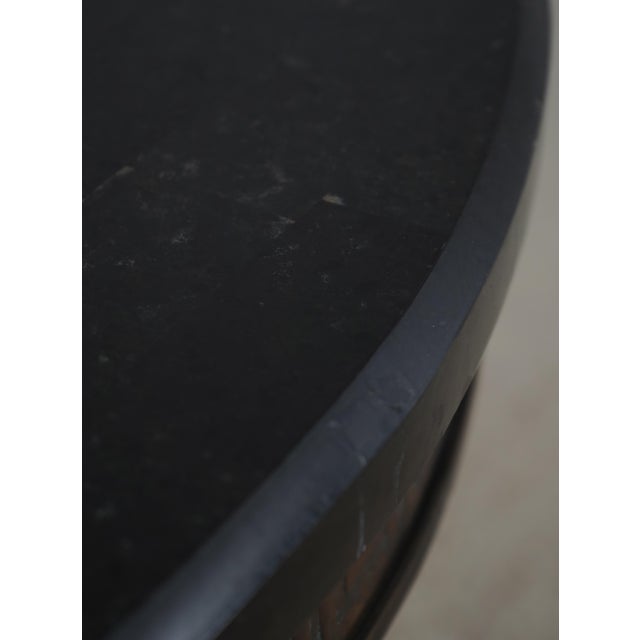 Metal Maitland Smith Bronze Base Marble Top Console Table For Sale - Image 7 of 16