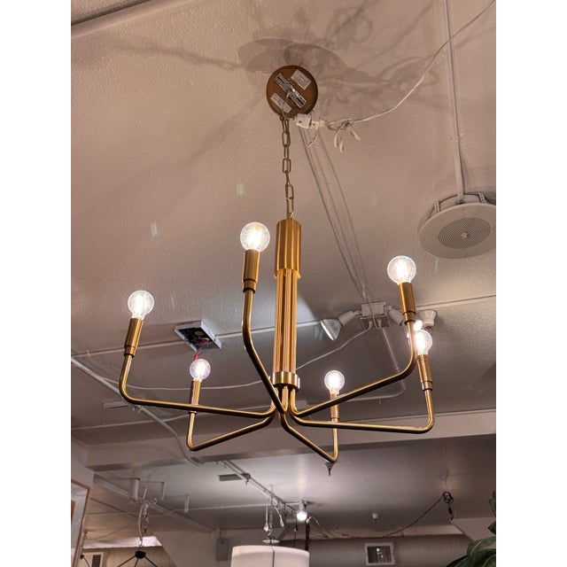 Brass Mitzi Brigitte Chandelier For Sale - Image 8 of 12