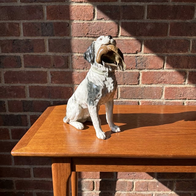 Tan Rare Antique Porcelain Hunting Dog by Ernst Bohne & Söhne of Germany, Circa 1900–1919 For Sale - Image 8 of 11