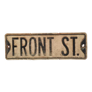 Vintage "Front Street" Sign For Sale