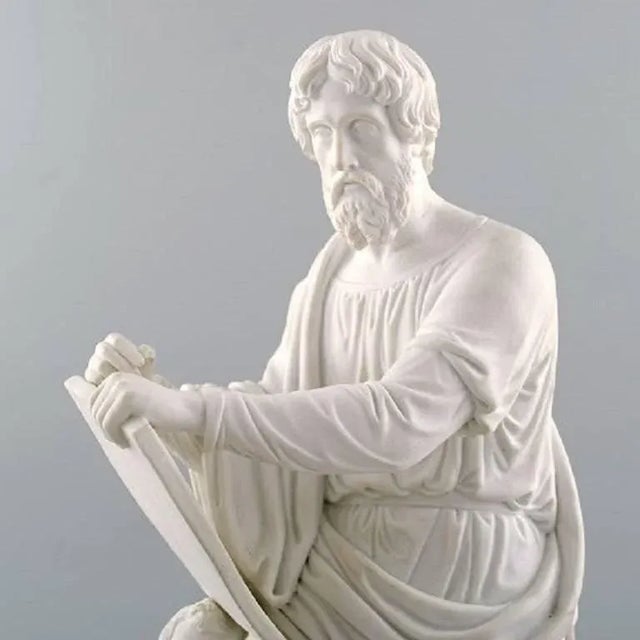 Biscuit Figure of Apostle after Thorvaldsen from Bing & Grondahl, Late 19th Century For Sale - Image 3 of 7