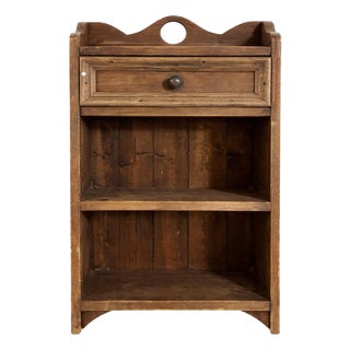 Vintage Oak and Pine Bathroom Cabinet with Drawer For Sale