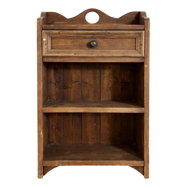 Vintage Oak and Pine Bathroom Cabinet with Drawer For Sale