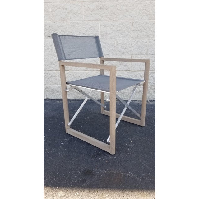 Restoration Hardware Outdoor Teak Directors Chair Chairish