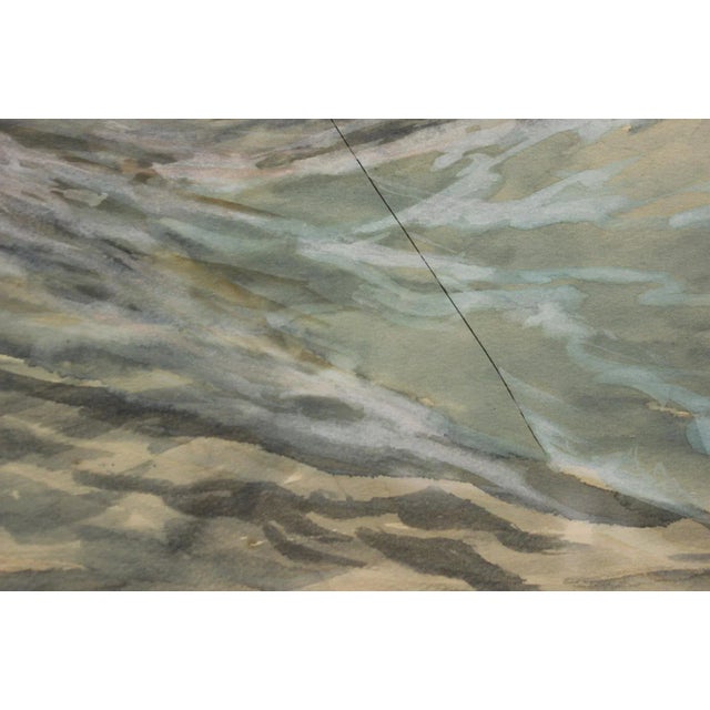 "Swordfish Taking the Bait" Watercolor For Sale - Image 5 of 5