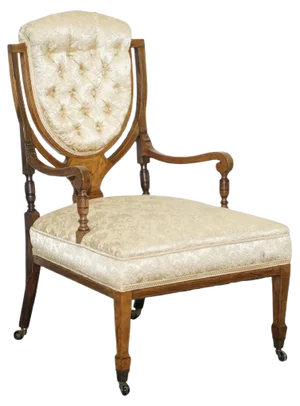 Redwood Sheraton Revival Chesterfield Library Armchair