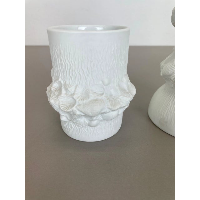 German Op Art Biscuit Porcelain Vases by Ak Kaiser, 1970s, Set of 3 For Sale - Image 6 of 18