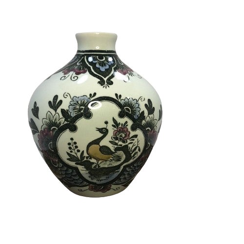 1990s Vintage Villeroy and Boch Paon Pattern Vase Chairish