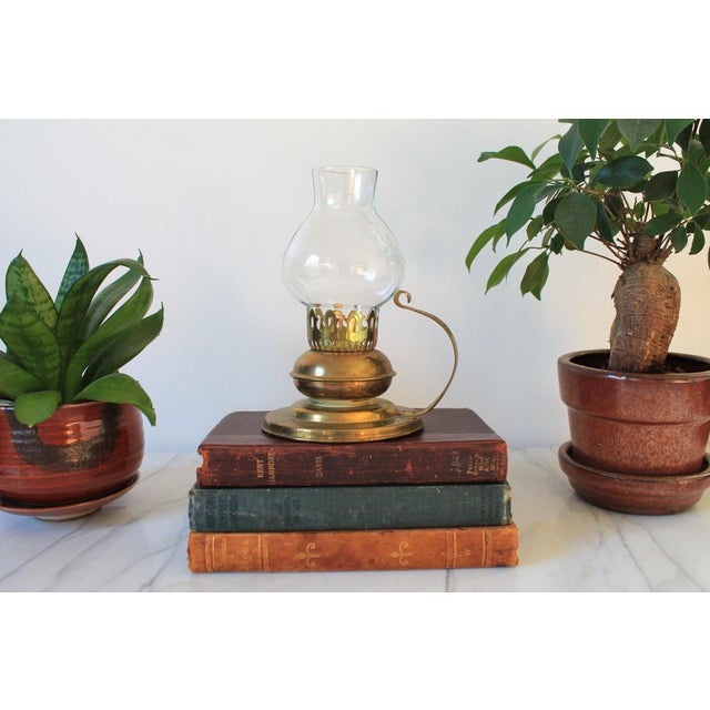 Mid 20th Century Vintage Brass Candle Holder For Sale - Image 5 of 10