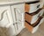 Wood Vintage Mid Century French Provincial Dixie Furniture White Distressed Triple Dresser For Sale - Image 7 of 14