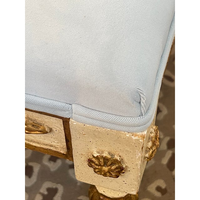French Louis XVI Style Painted Bench, 1950s For Sale - Image 13 of 15