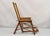 Antique Art Deco Folding Oak Wood Steamer Ship Reclining Deck Chair by Lloyd's. Item features a unique reclining form...