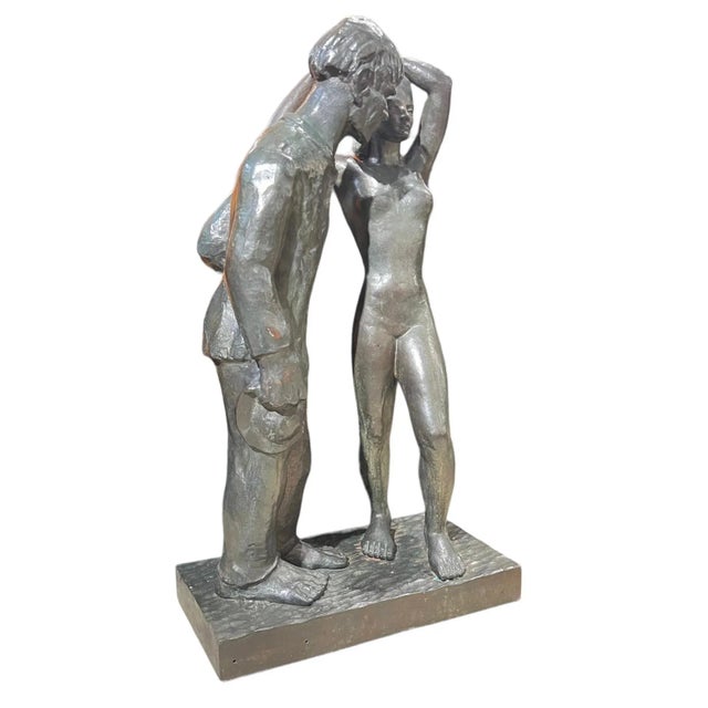 Large Bronze Figurative Sculpture by Firmin Vandewoude (1907-1994) For Sale - Image 12 of 12