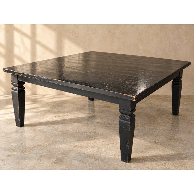 Late 20th Century Guy-Chaddock 72-Inch Square-Farm-Dining-Table | Seats 12 (Vintage) For Sale - Image 5 of 6