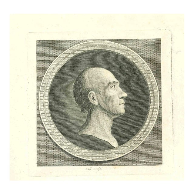 John Hall, Portrait of a Man, Original Etching, 1810 For Sale